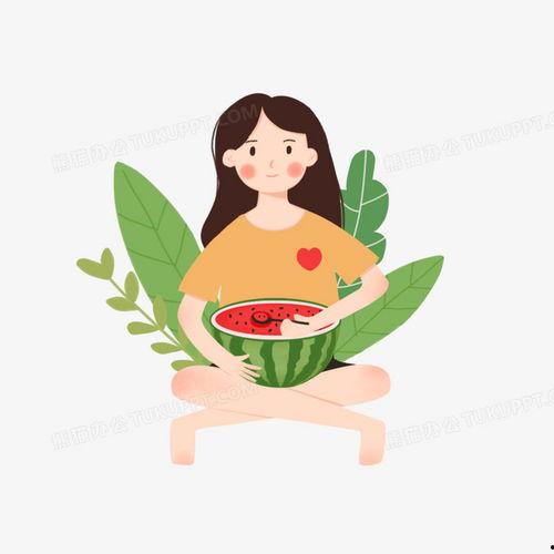 吃瓜头像女孩图文素材,吃瓜头像背后的潮流风尚